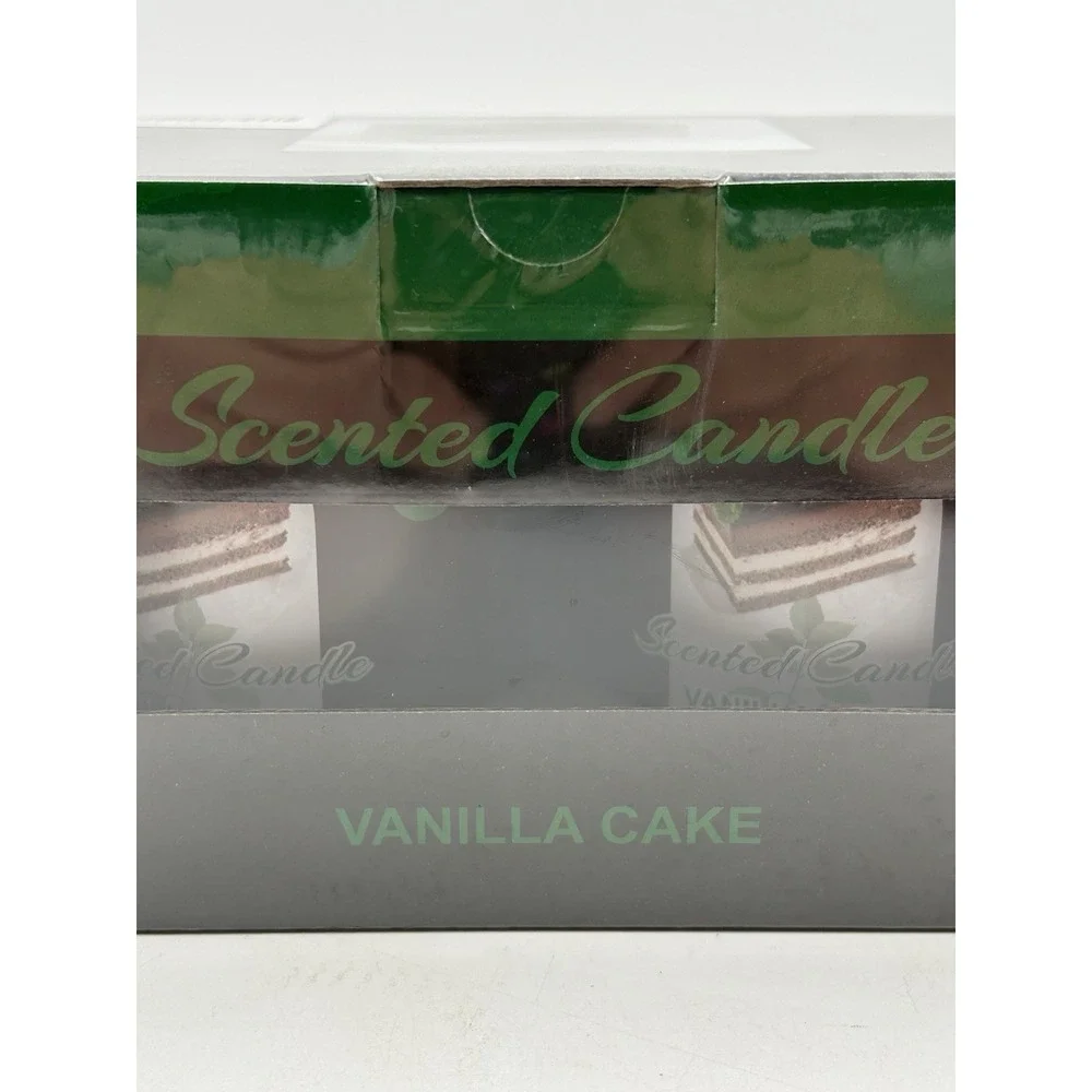 2 Premium Soy Scented Candles Vanilla Cupcake 30 Hours Burn Time